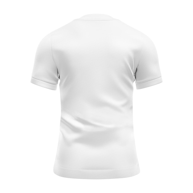 Biała koszulka piłkarska Mockup Back View izolowany na białym tle