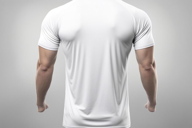 Biała koszulka z przodu i z tyłu