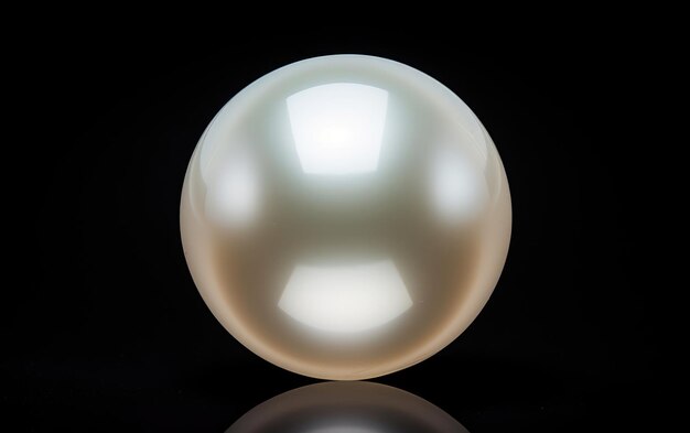 Zdjęcie biała kulka z perłowej kamienia