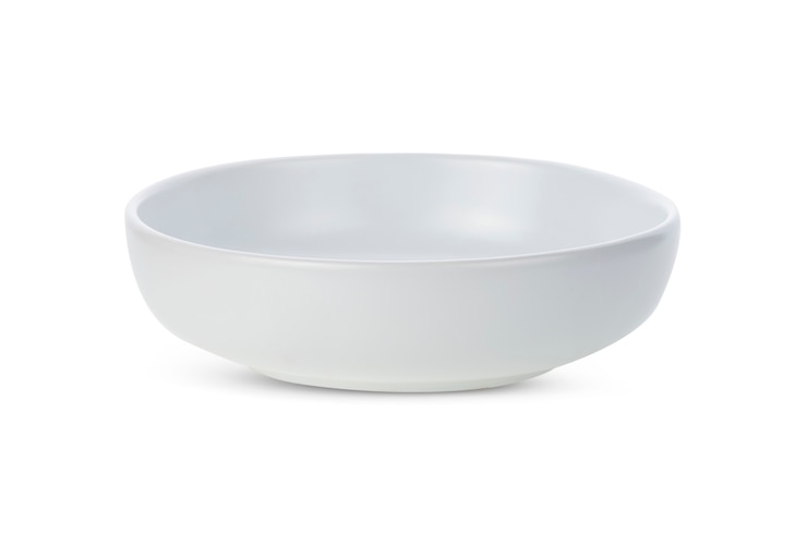 Zdjęcie biała miska ceramiczna na białym tle