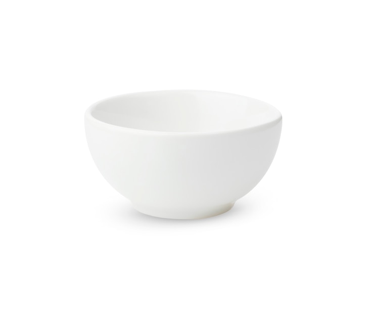 Zdjęcie biała miska ceramiczna na białym tle