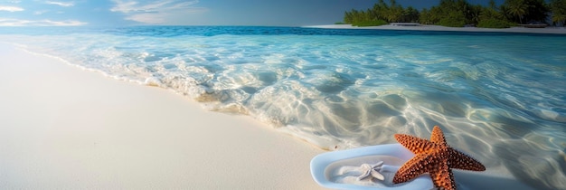 Zdjęcie biała piaszczysta plaża z białym piaskiem i białą łodzią na niej.