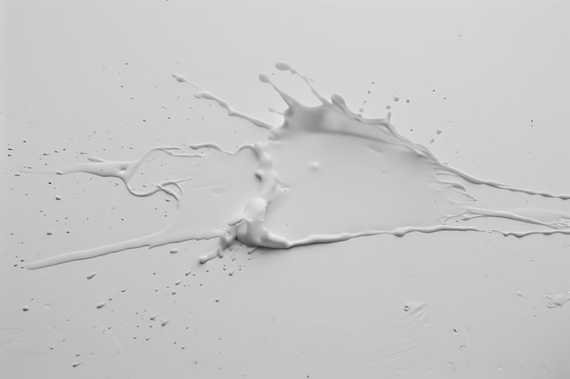 Zdjęcie biała powierzchnia z rozpryskiem mleka