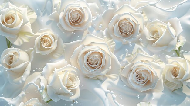 Biała róża na jasnym, pastelowym tle