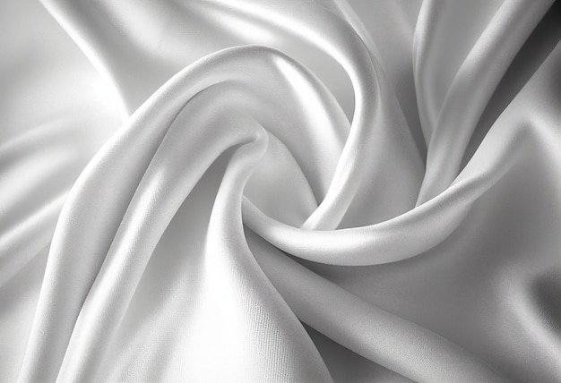 Biała satynowa tkanina tekstura tło z kopii przestrzenią dla tekstu lub obrazu