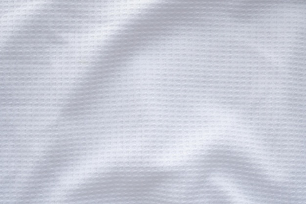 Biała Sportowa Tkanina Odzieżowa Koszulka Piłkarska Jersey Tekstura Streszczenie Tło