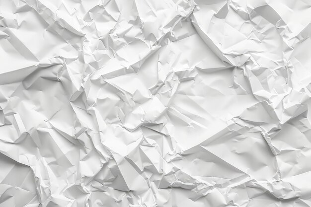 Biała tekstura tła papieru zmarszczonego