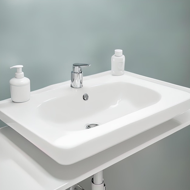 biała umywalka w nowoczesnym wystroju łazienkiWnętrze łazienki z nowoczesną umywalką w nowoczesnej łazience