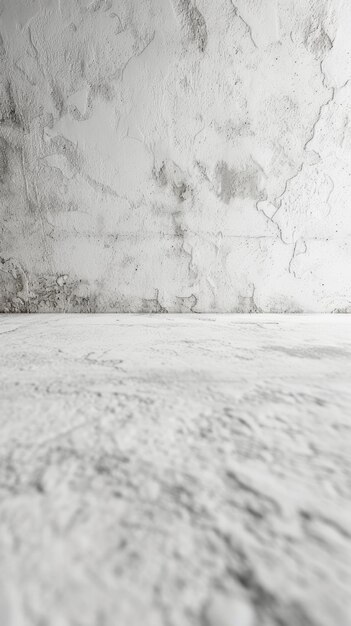 Białe betonowe ściany i podłoga