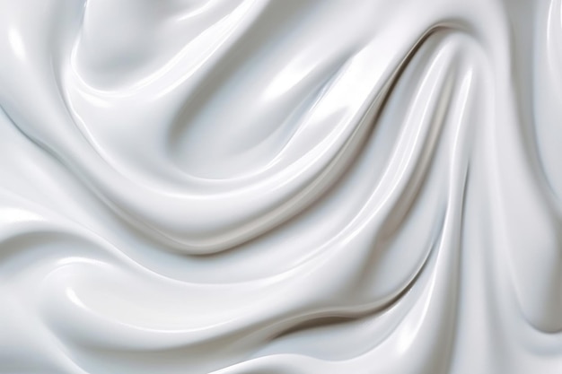 Białe, błyszczące, abstrakcyjne tło, podobne do mleka lub śmietanki