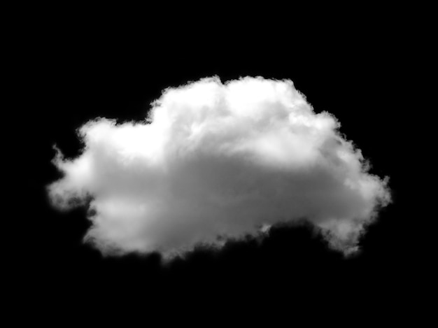 Zdjęcie białe chmury na czarnym tle
