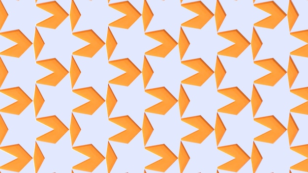 Zdjęcie białe gwiazdy na pomarańczowym tle renderowania 3d