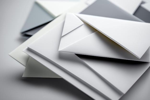 Zdjęcie białe koperty na stole koperta lub koperta to pokrycie wykonane z papieru lub innego materiału do przechowywania listów, dokumentów lub druków dowolnego innego rodzaju, które mają być wysłane pocztą