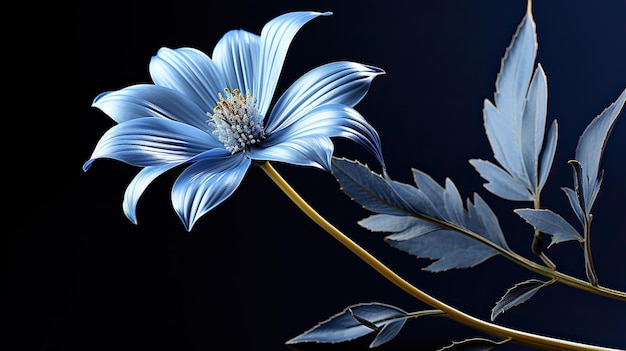 Białe kwiaty na tle niebieski kolor tła orchidee nowoczesne wazy kwiaty w wazonie na