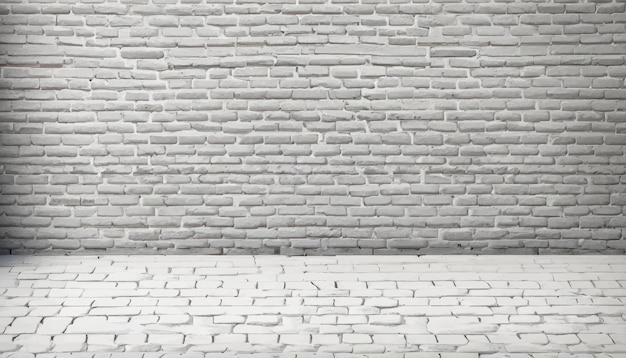 Zdjęcie białe mury z cegły na tle fotorealistyczne wnętrze odpowiednie do wykorzystania w manipulacjach fotograficznych
