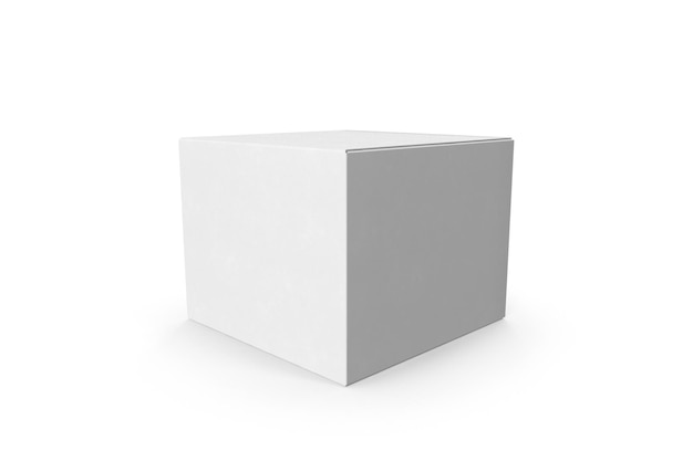 Zdjęcie białe pudełko na białym tle