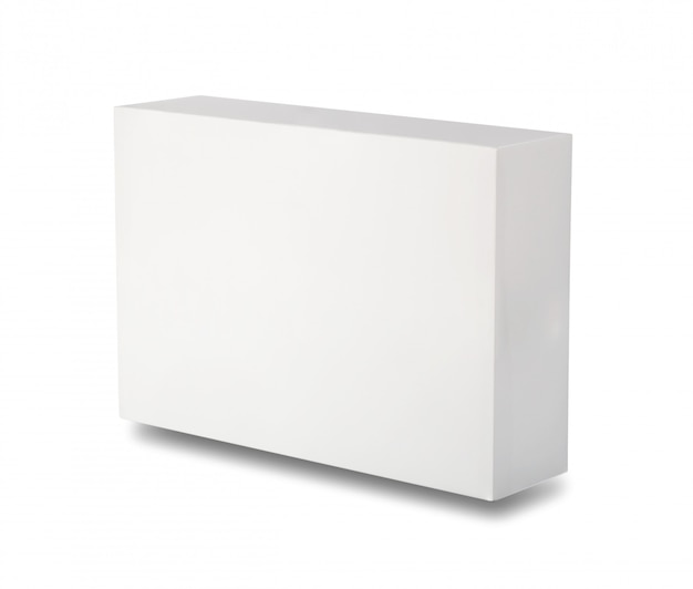 Białe puste kartonowe pudełko