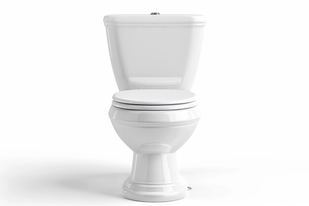 Białe siedzenie toaletowe izolowane na białym tle
