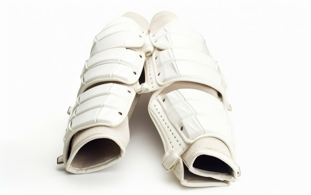 Białe skórzane sandały na białym tle