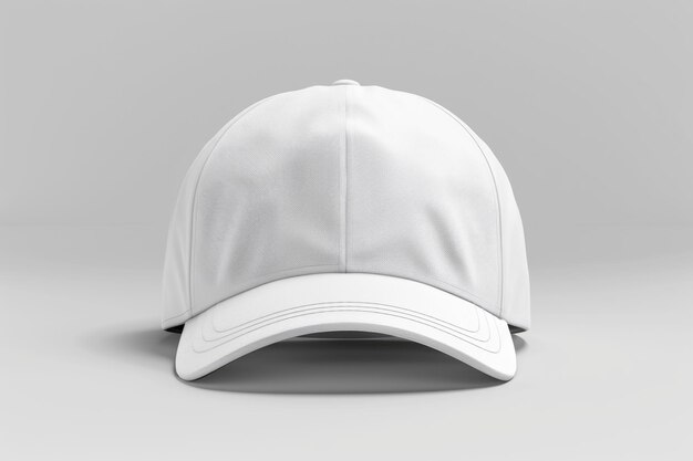 Białe szablony czapki baseballowej widoki z przodu izolowane na białym tle Mock up