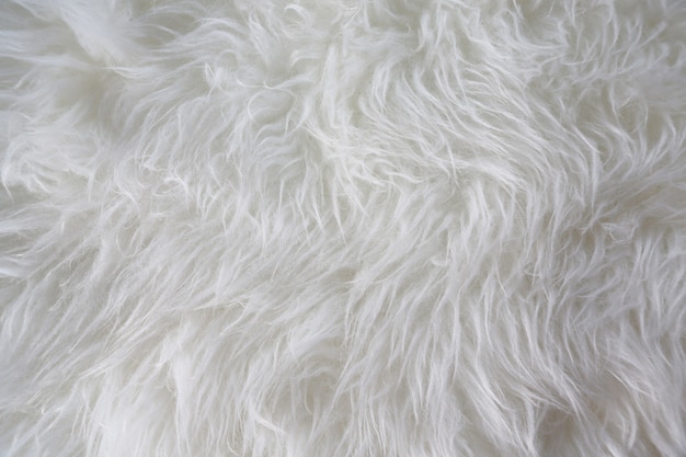 Zdjęcie białe sztuczne futro tekstury tła