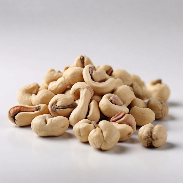 Zdjęcie białe tło dryfruitów cashew