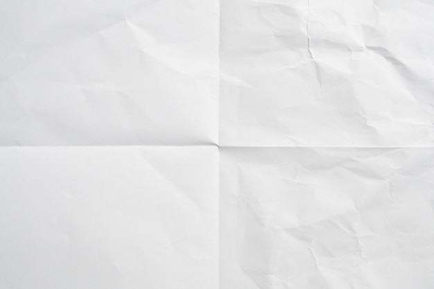 Białe złożone i pomarszczone tło tekstury papieru
