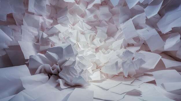 Białe, zmarszczone papiery z teksturą tła