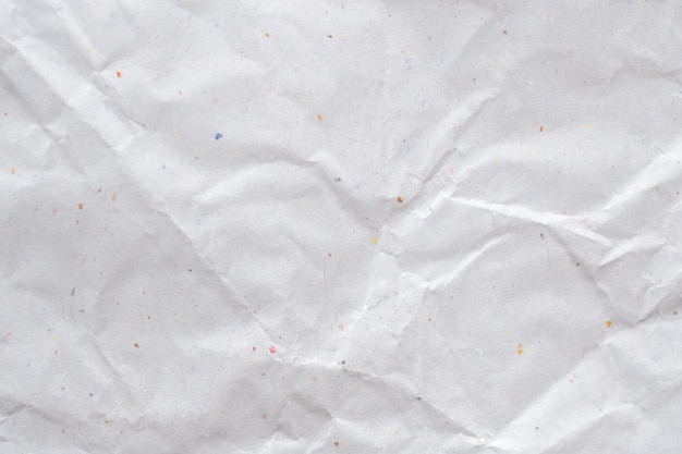 Białe zmięte i pogniecione tło tekstury papieru z recyklingu