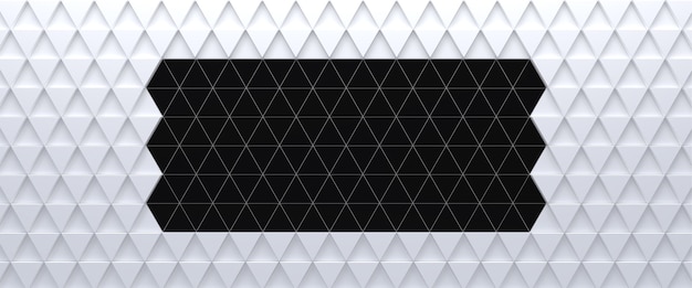Biało-czarne trójkątne streszczenie tło. Renderowania 3D.