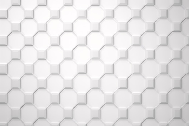 Biały 3D geometryczny wzór tła 3D abstrakcyjna geometryczna tapeta nowoczesny projekt tekstury ściany tło biały abstrakcyjny wzór geometryczny AI generatywny