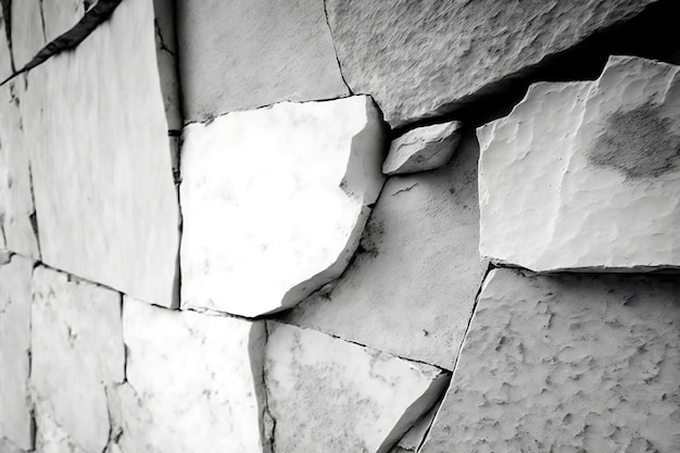 Zdjęcie biały betonowy pęknięty mur tło