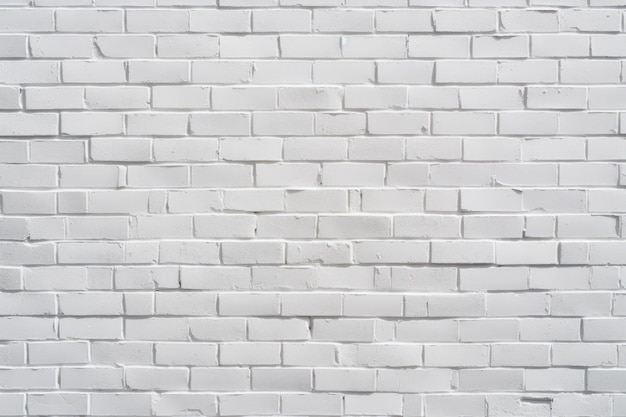 Biały ceglany mur z ceglanym wzorem.