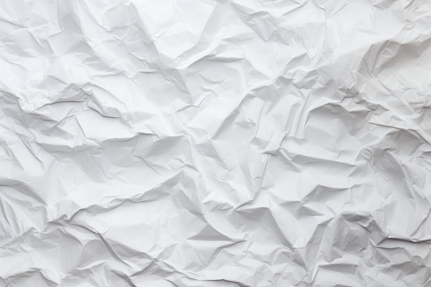 Biały jasny zmięty papier tekstury tła Generative AI