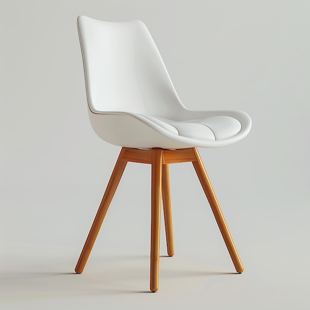 BIAły kolor luksusowe krzesło tapicerka na białym tle dla nowoczesnego pomieszczenia wewnętrznego