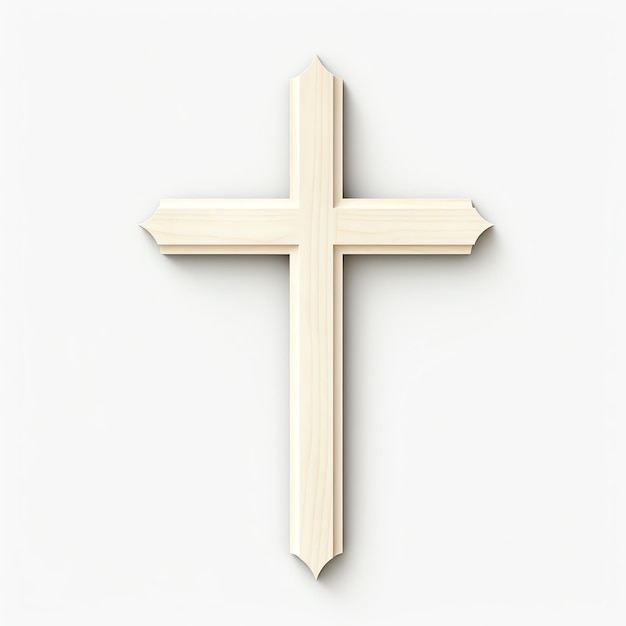 Zdjęcie biały krzyż na białym tle