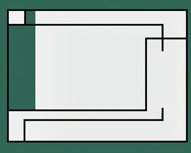 Zdjęcie biały kwadrat z czarną granicą i zieloną granicą