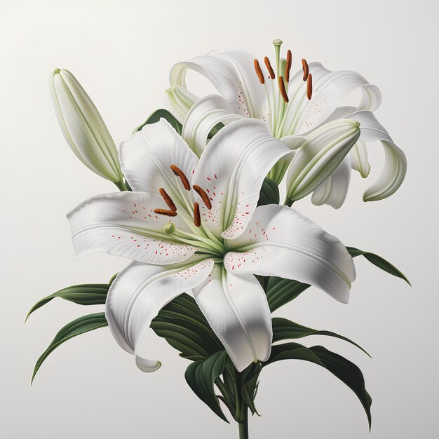 Biały kwiat lilii