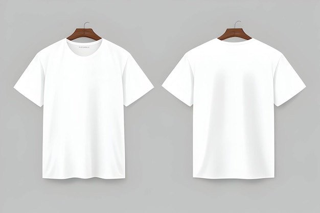 Biały makiet koszulki z gładką, czystą teksturą na tle