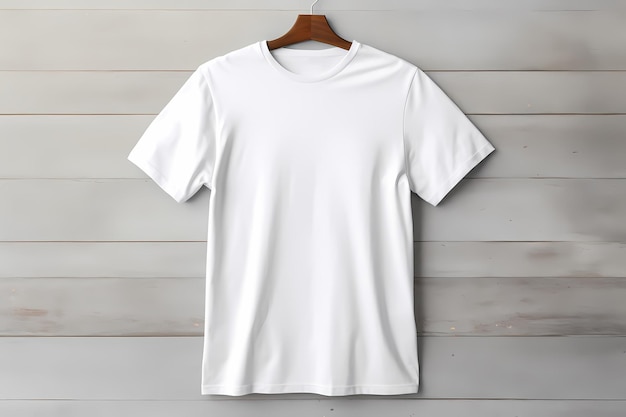 Biały makiet koszulki z przodu