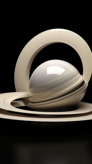 Zdjęcie biały obiekt z spiralnym wzorem
