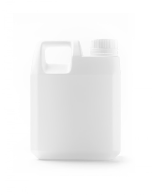 Zdjęcie biały plastik galon do makiety projektu płynnego produktu