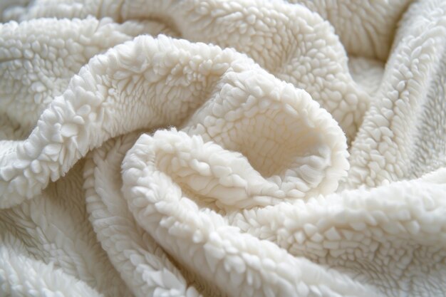 Biały pluszowy tkanina tekstura tła tło wzór tła miękkiego ciepłego materiału