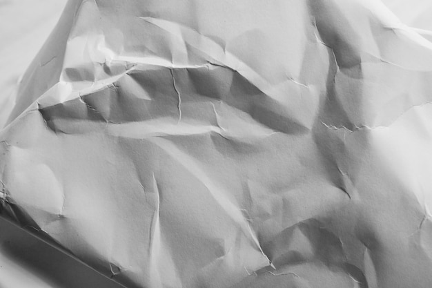 Biały pognieciony zmięty papier tło grunge tekstury tło