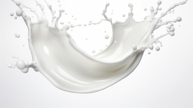 Biały powitalny mleka na białym tle Biały płyn powitalny