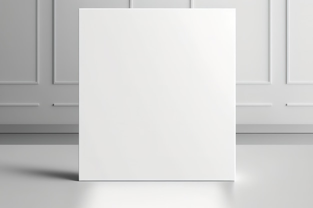 Biały pusty panel brandingowy POD ilustracja do makiety