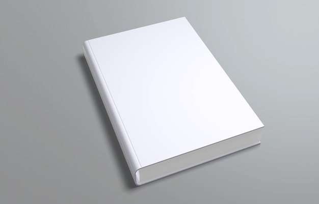 Biały pusty szablon okładki książki, makieta psd