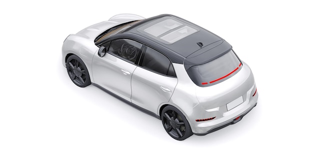 Biały sportowy samochód kompaktowy SUV 3d ilustracja render