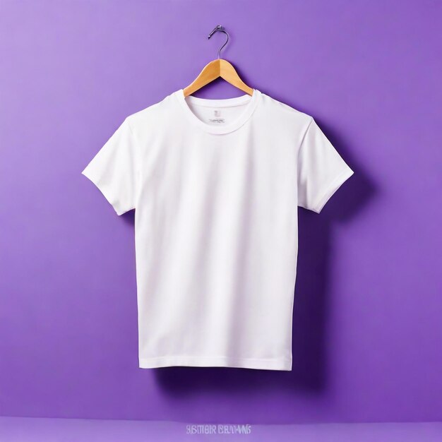 Biały T-shirt Mockup Projekt szablonu dla reklamy Mężczyźni Izolowany krótki rękaw nosić przód