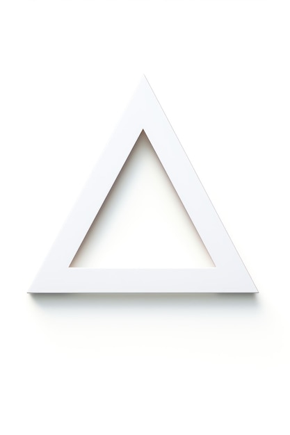 Zdjęcie biały trójkąt izolowany na białym tle widok z góry ilustracja wektorowa ar 23 job id 09d837fafc0c4eee95d56b51c36b5a11